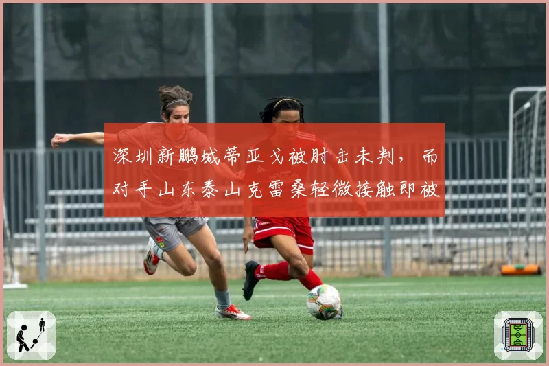深圳新鹏城蒂亚戈被肘击未判，而对手山东泰山克雷桑轻微接触即被判犯规，裁判主场哨明显