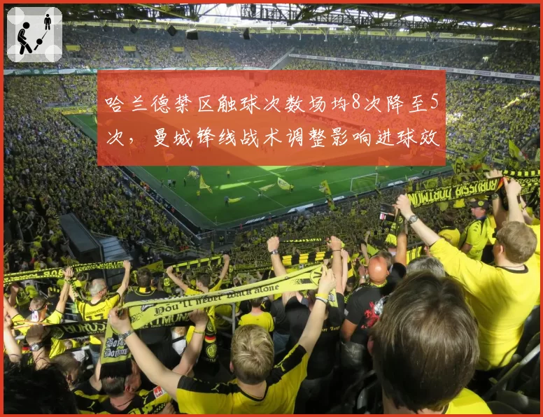 哈兰德禁区触球次数场均8次降至5次，曼城锋线战术调整影响进球效率