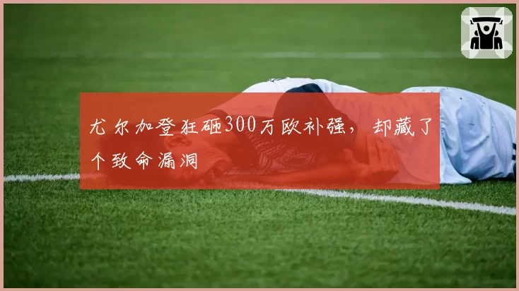 尤尔加登狂砸300万欧补强，却藏了个致命漏洞